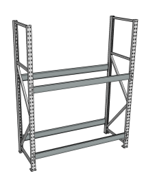 Стеллаж грузовой СГР 3000x1500x600 2 полки (без настила)