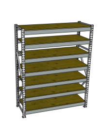 Стеллаж грузовой СГР 3000x1500x800 7 полок (фанера)