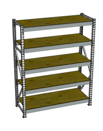 Стеллаж грузовой СГР 2000x1500x1000 5 полок (фанера) Стеллаж грузовой СГР 2000x1500x1000 5 полок (фанера)