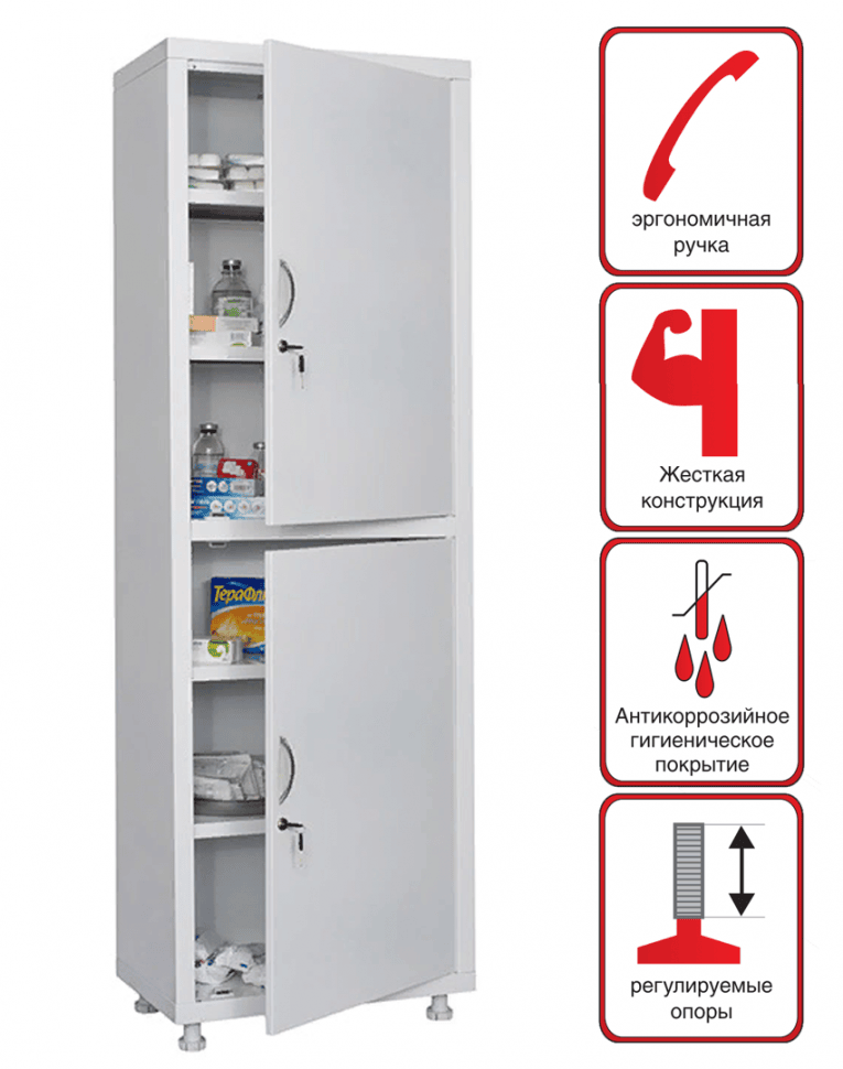Медицинский шкаф HILFE МД 1 1760/SS купить в Петрозаводске