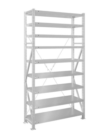 Стеллаж MS U 2500x700x600 9 полок (350 кг, металл)