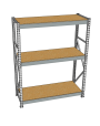 Стеллаж грузовой СГР 2500x1800x600 3 полки (ДСП)
