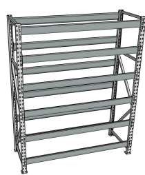 Стеллаж грузовой СГР 3000x1800x800 6 полок (без настила)
