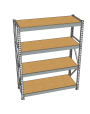 Стеллаж грузовой СГР 3000x2100x500 4 полки (ДСП)