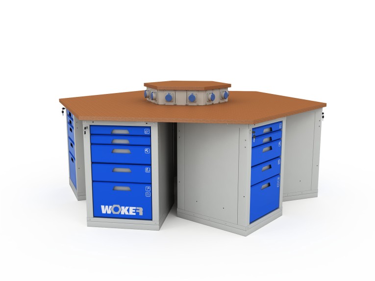 Верстак шеститумбовый WOKER PRO 6005.2500 купить в Петрозаводске