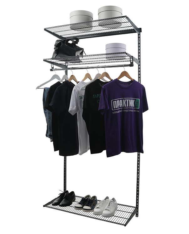 Гардеробная система Практик Home Basic G90 графит купить в Петрозаводске