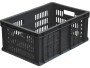 Ящик 600х400х250 с перфорацией чёрный