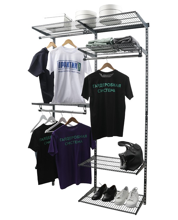 Гардеробная система Практик Home Optima G120 графит купить в Петрозаводске