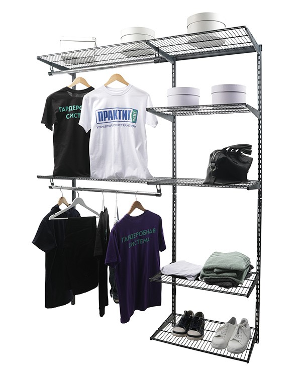 Гардеробная система Практик Home Optima G150 графит купить в Петрозаводске