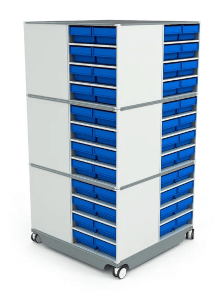 КП-01 Кассетница поворотная с синими ящиками купить в Петрозаводске