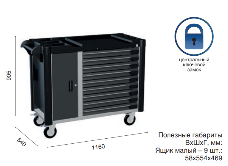 Инструментальная тележка WDS-9.1 new купить в Петрозаводске
