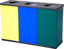 Урна для раздельного сбора мусора 3 х 80 литров Урна для раздельного сбора мусора 3 х 80 литров