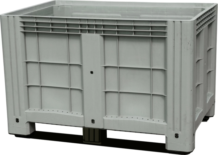 Контейнер 1200х800х800 мм сплошной серый на полозьях купить в Петрозаводске Контейнер 1200х800х800 мм сплошной серый на полозьях купить в Петрозаводске