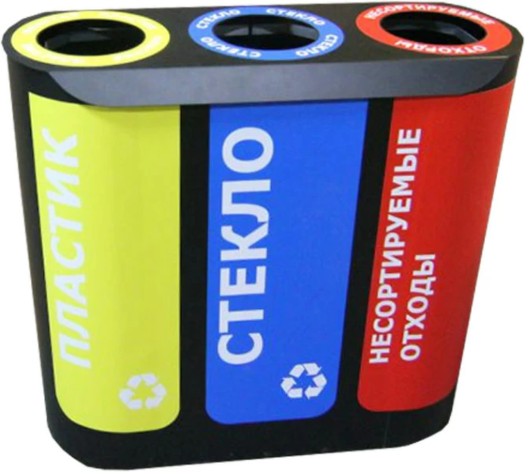 Урна для раздельного сбора мусора Альтернатива-3 с наклейками купить в Петрозаводске Урна для раздельного сбора мусора Альтернатива-3 с наклейками купить в Петрозаводске