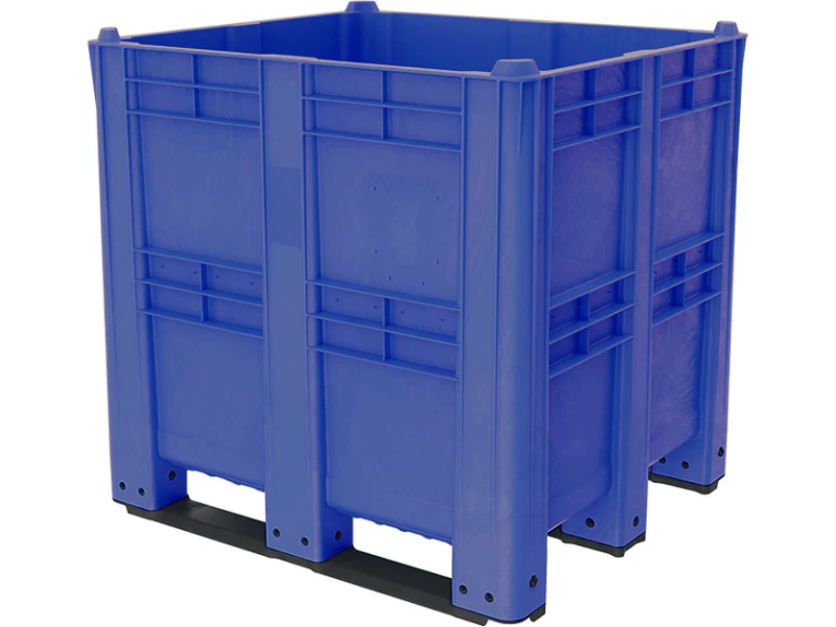 BoxPallet 1300х1150х1250 сплошной, на 3 полозьях синий купить в Петрозаводске BoxPallet 1300х1150х1250 сплошной, на 3 полозьях синий купить в Петрозаводске