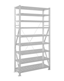 Стеллаж MS U 2500x700x400 9 полок (300 кг, перф)