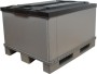 Контейнер 1200х800х860 мм сплошной разборный на п/паллет серый