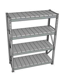 Стеллаж грузовой СГР 2000x2100x500 4 полки (металл)