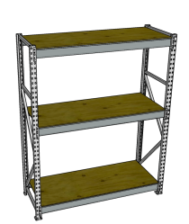 Стеллаж грузовой СГР 2500x2100x800 3 полки (фанера) Стеллаж грузовой СГР 2500x2100x800 3 полки (фанера)
