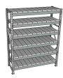 Стеллаж грузовой СГР 2500x900x600 6 полок (металл)