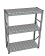 Стеллаж грузовой СГР 3000x1200x1000 3 полки (металл) Стеллаж грузовой СГР 3000x1200x1000 3 полки (металл)