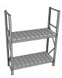 Стеллаж грузовой СГР 2500x1500x400 2 полки (металл) Стеллаж грузовой СГР 2500x1500x400 2 полки (металл)