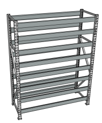 Стеллаж грузовой СГР 3000x1500x600 8 полок (без настила) Стеллаж грузовой СГР 3000x1500x600 8 полок (без настила)