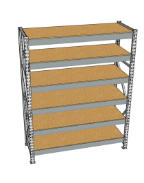 Стеллаж грузовой СГР 3000x1500x800 6 полок (ДСП) Стеллаж грузовой СГР 3000x1500x800 6 полок (ДСП)