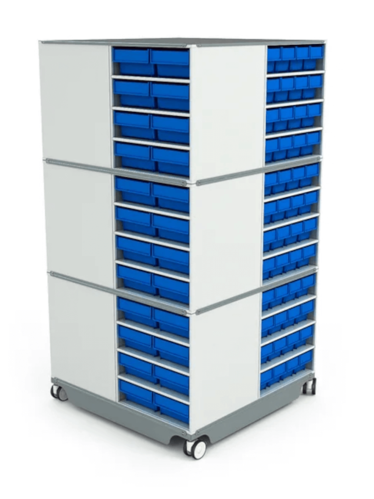 КП-03 Кассетница поворотная с синими ящиками купить в Петрозаводске