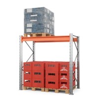 Стеллаж паллетный СПЛ 2000х1800х1100 1 ярус (1300/9700)