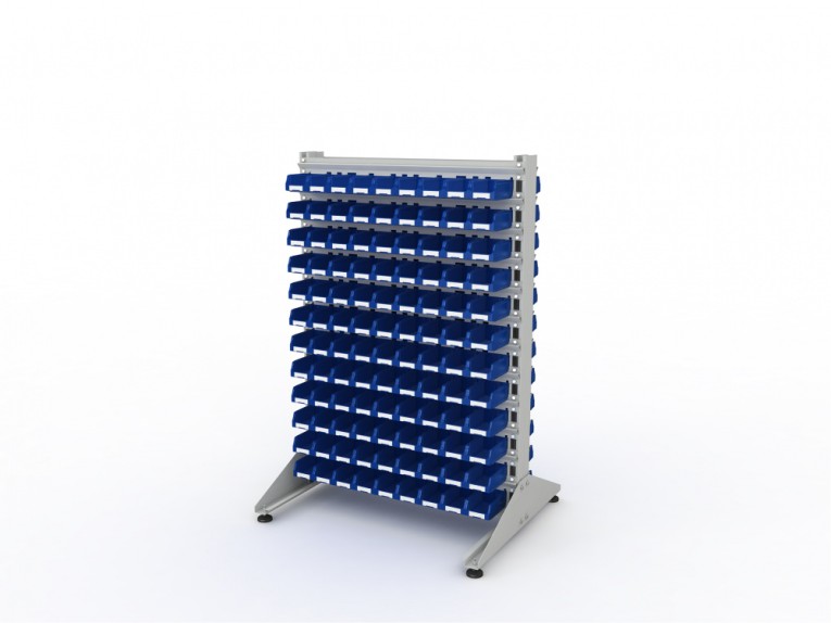 Стеллаж для пластиковых лотков SORTEX двухсторонний 1500x1000x800.01 купить в Петрозаводске