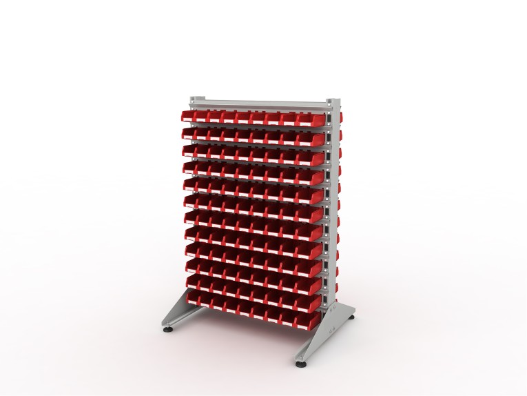 Стеллаж для пластиковых лотков SORTEX двухсторонний 1500x1000x800.01 купить в Петрозаводске