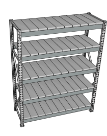 Стеллаж грузовой СГР 2000x1800x1000 5 полок (металл)