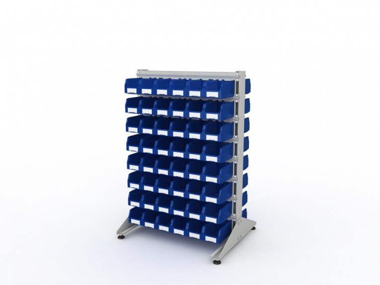 Стеллаж для пластиковых лотков SORTEX двухсторонний 1500x1000x800.02 купить в Петрозаводске