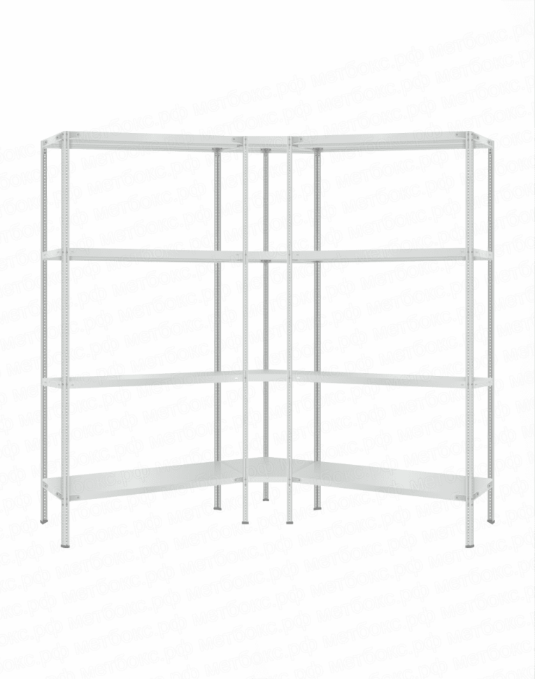 Стеллаж угловой 2000х1800х1800 (4 яруса глубиной 600мм) купить в Петрозаводске