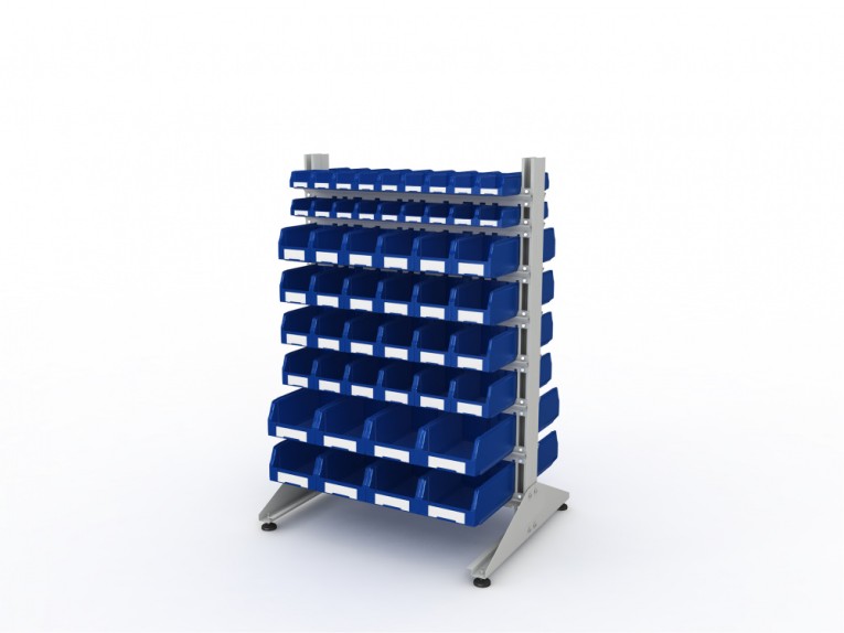 Стеллаж для пластиковых лотков SORTEX двухсторонний 1500x1000x800.06 купить в Петрозаводске