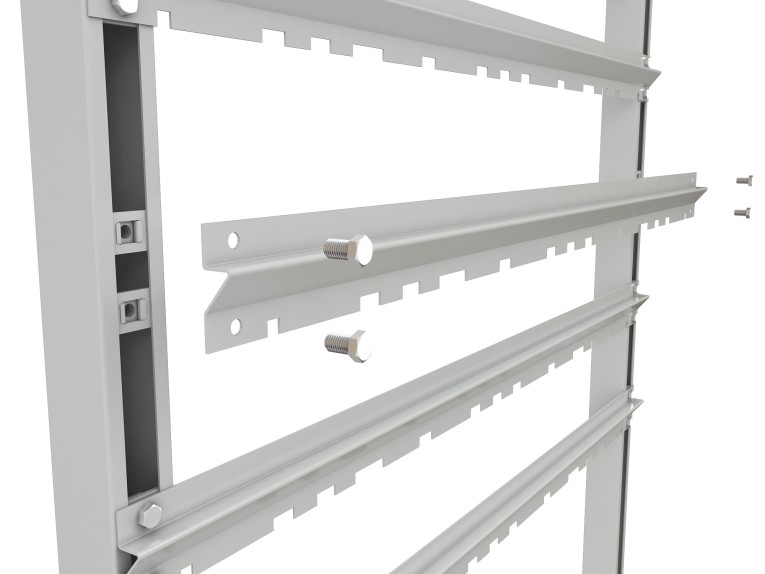 Стеллаж для пластиковых лотков SORTEX двухсторонний 1500x1000x800.06 купить в Петрозаводске