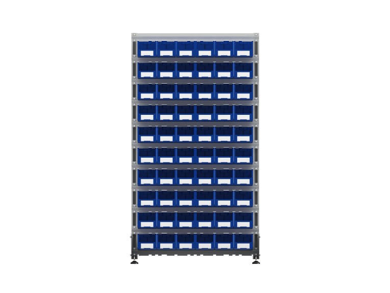 Стеллаж для пластиковых лотков SORTEX двухсторонний 1800x1000x800.02 купить в Петрозаводске