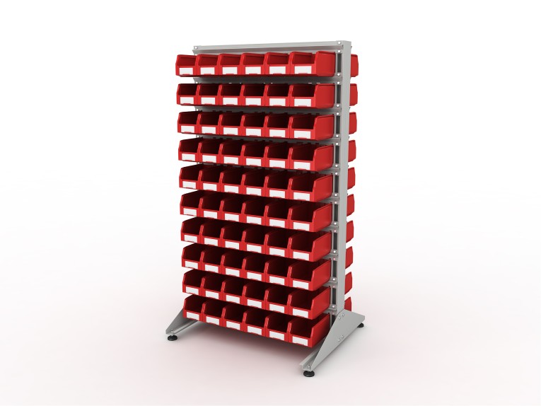 Стеллаж для пластиковых лотков SORTEX двухсторонний 1800x1000x800.02 купить в Петрозаводске