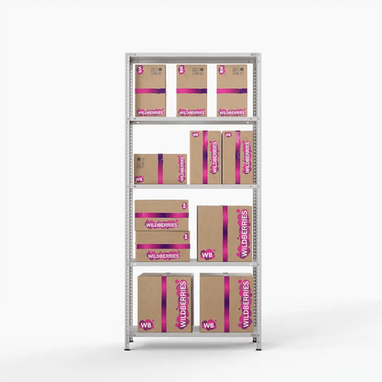 Стеллаж ПВЗ Wildberries 2000х1000х400 5 полок купить в Петрозаводске Стеллаж ПВЗ Wildberries 2000х1000х400 5 полок купить в Петрозаводске