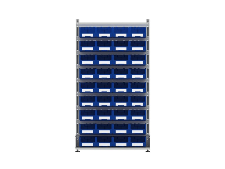 Стеллаж для пластиковых лотков SORTEX двухсторонний 1800x1000x800.03 купить в Петрозаводске