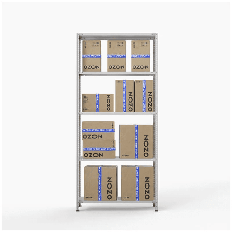 Стеллаж ПВЗ Озон 2000х1000х400 5 полок купить в Петрозаводске Стеллаж ПВЗ Озон 2000х1000х400 5 полок купить в Петрозаводске
