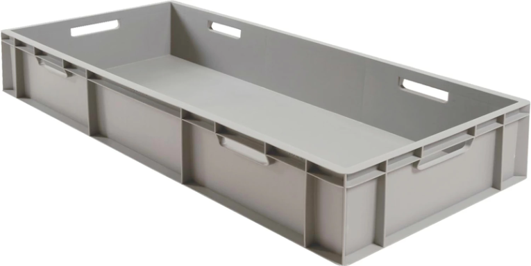 Ящик 1000х400х230 сплошной, с ручками, дно с усилением, серый B-4022 купить в Петрозаводске Ящик 1000х400х230 сплошной, с ручками, дно с усилением, серый B-4022 купить в Петрозаводске