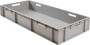 Ящик 1000х400х230 сплошной, с ручками, дно с усилением, серый B-4022