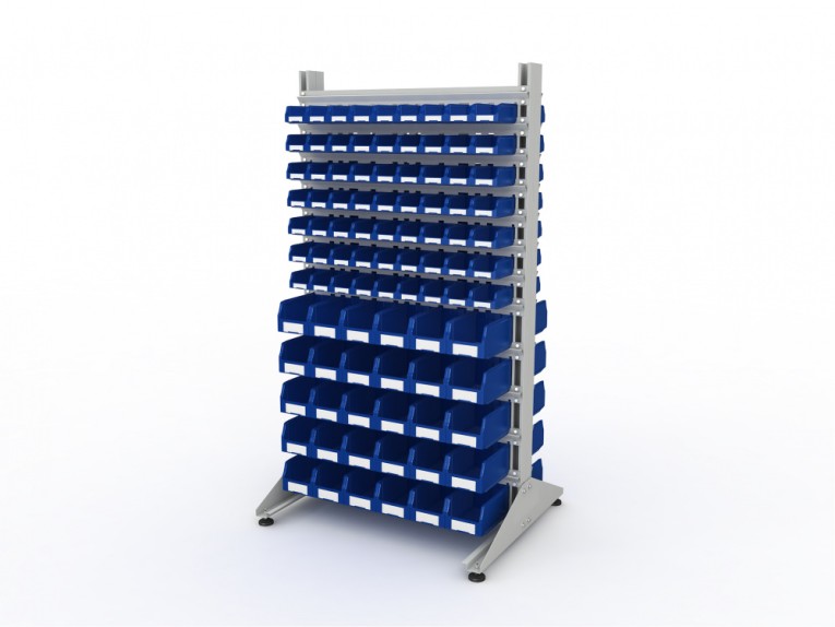 Стеллаж для пластиковых лотков SORTEX двухсторонний 1800x1000x800.04 купить в Петрозаводске