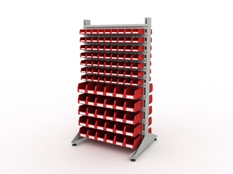 Стеллаж для пластиковых лотков SORTEX двухсторонний 1800x1000x800.04 купить в Петрозаводске