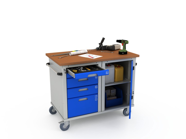 Верстак мобильный двухтумбовый WOKER PRO 2501.1200 купить в Петрозаводске