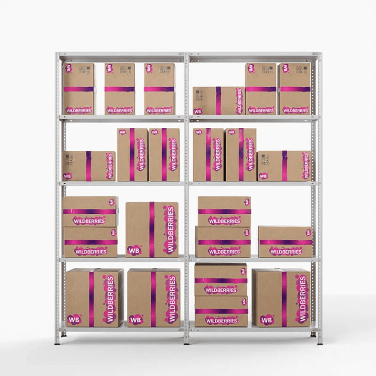 Стеллаж ПВЗ Wildberries 2000х2000х400 5 полок купить в Петрозаводске Стеллаж ПВЗ Wildberries 2000х2000х400 5 полок купить в Петрозаводске