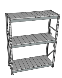 Стеллаж грузовой СГР 2500x900x1000 3 полки (металл)