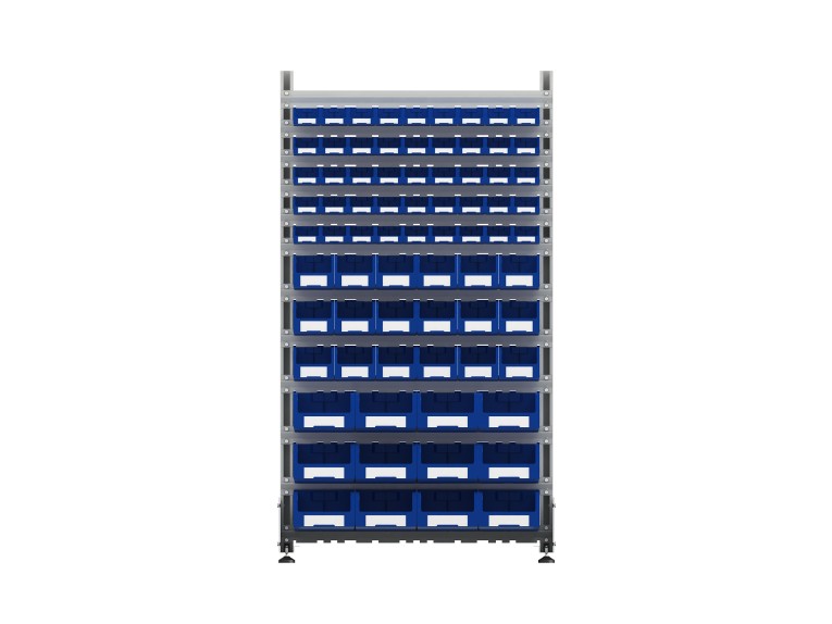 Стеллаж для пластиковых лотков SORTEX двухсторонний 1800x1000x800.06 купить в Петрозаводске